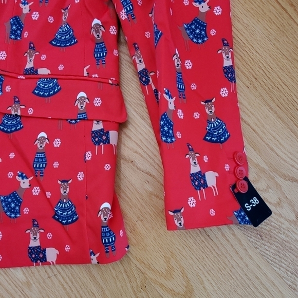 New Suslo Couture novelty Christmas jacket Llamas Ugly Sweater So Fun!! S 38 - Picture 3 of 5